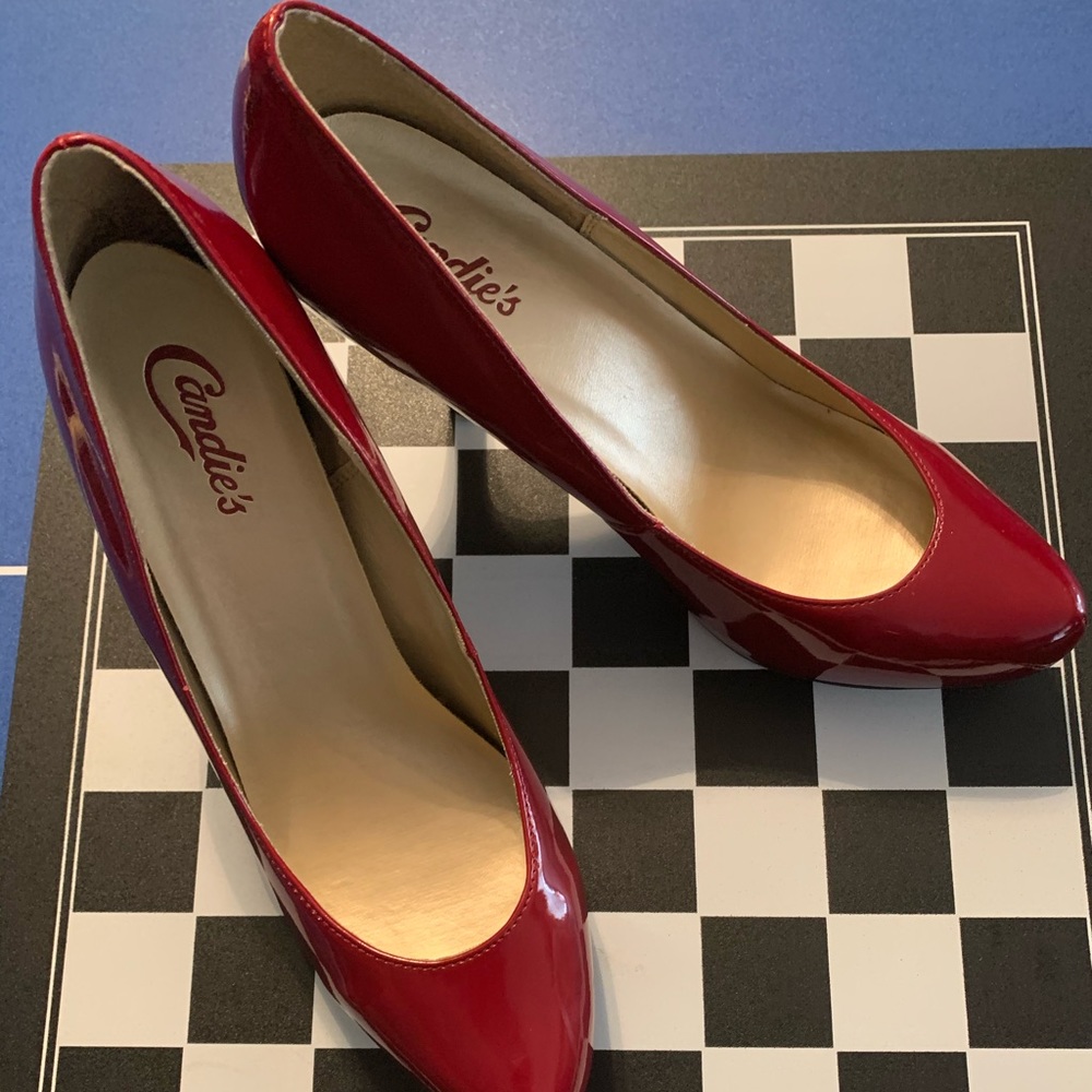 Candies Red Stiletto Pumps 9 1/2 M